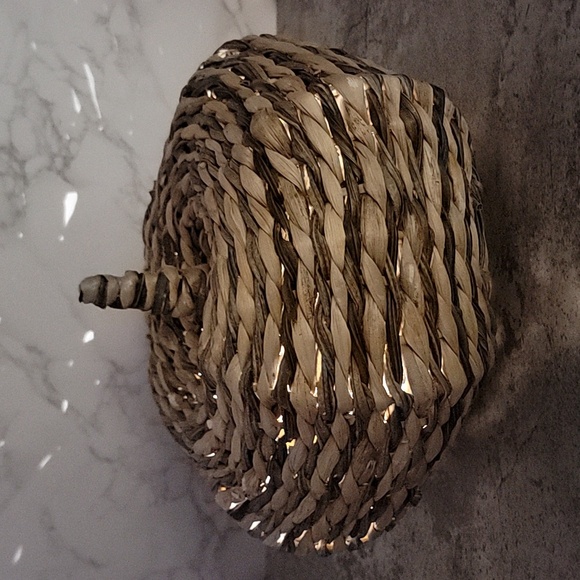 Handcrafted Seagrass Wicker Luminary Pumpkin - Picture 2 of 6